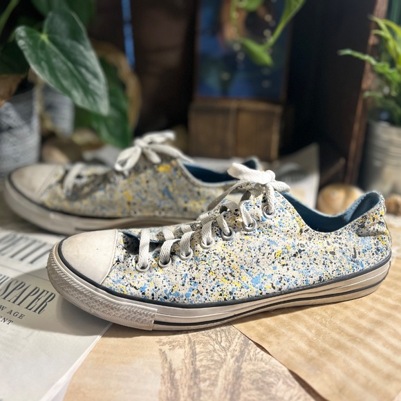 Converse Chuck Taylor Paint Splatter Low Tops - Picture 2 of 3